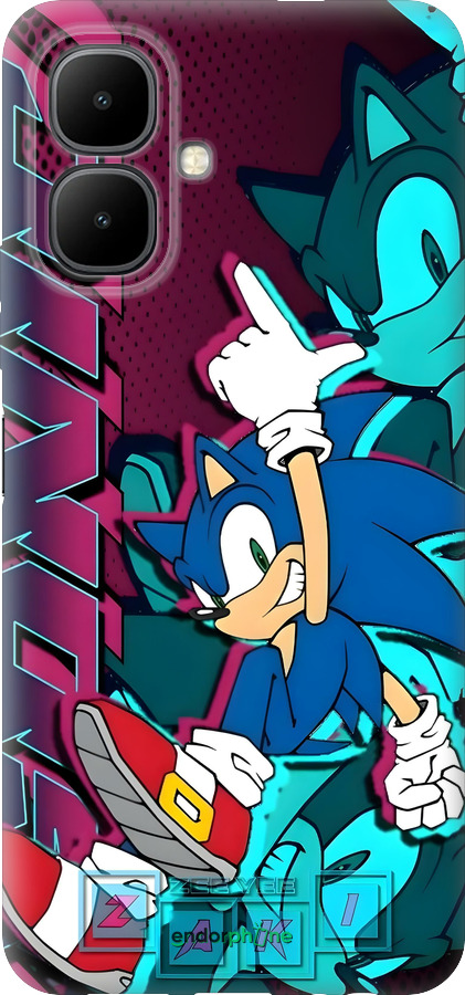 Силиконовый чехол Соник для Infinix Smart 10 - 6284u-4104 изображение 