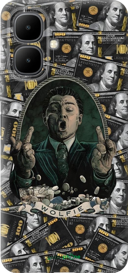 Силиконовый чехол Волк с валл стрит для Infinix Smart 10 - 6287u-4104 изображение 