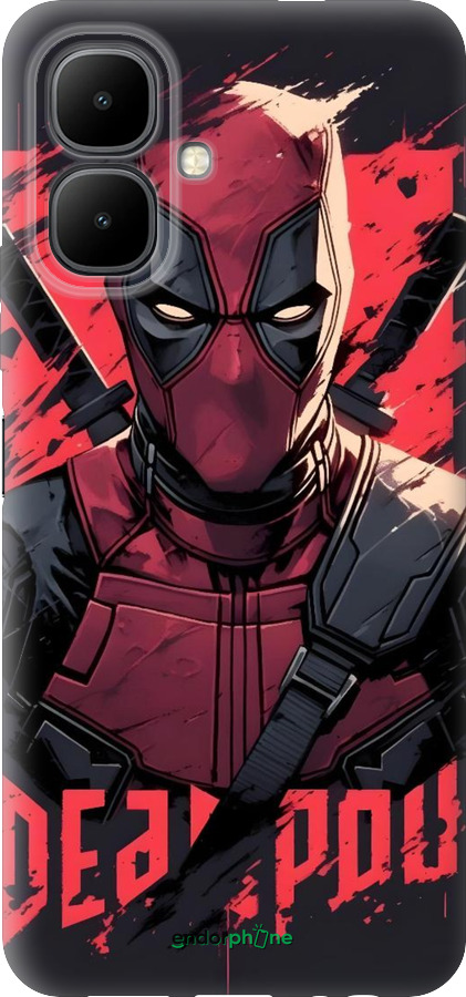 Силиконовый чехол Дедпул для Infinix Smart 10 - 6293u-4104 изображение 