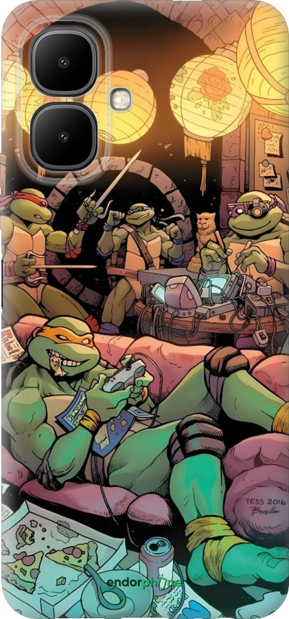 Силиконовый чехол Черепашки нинзя для Infinix Smart 10 - 6346u-4104 изображение 