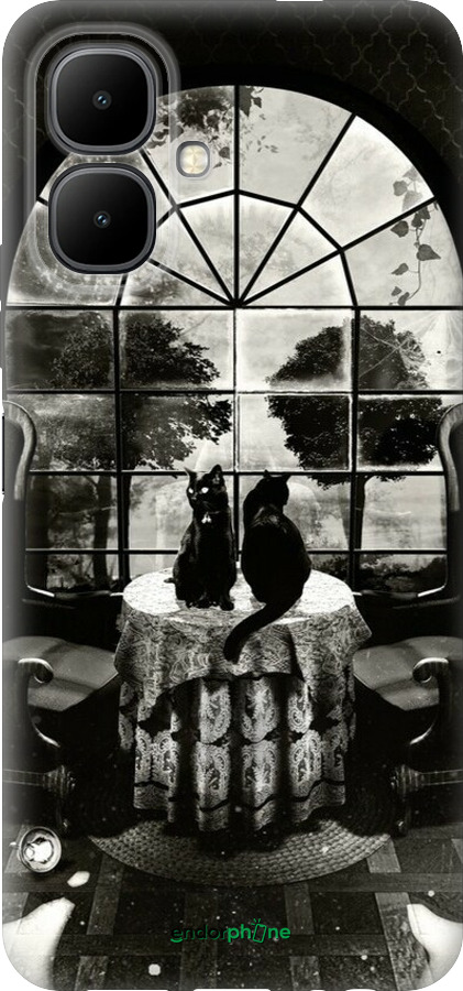 Силиконовый чехол Череп и коты для Infinix Smart 10 - 6432u-4104 изображение 