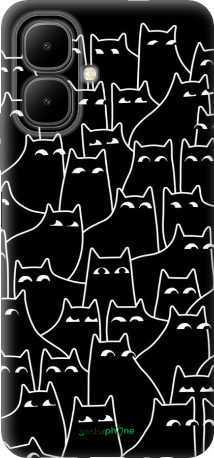 Силиконовый чехол С изображением кошек для Infinix Smart 10 - 6470u-4104 изображение 