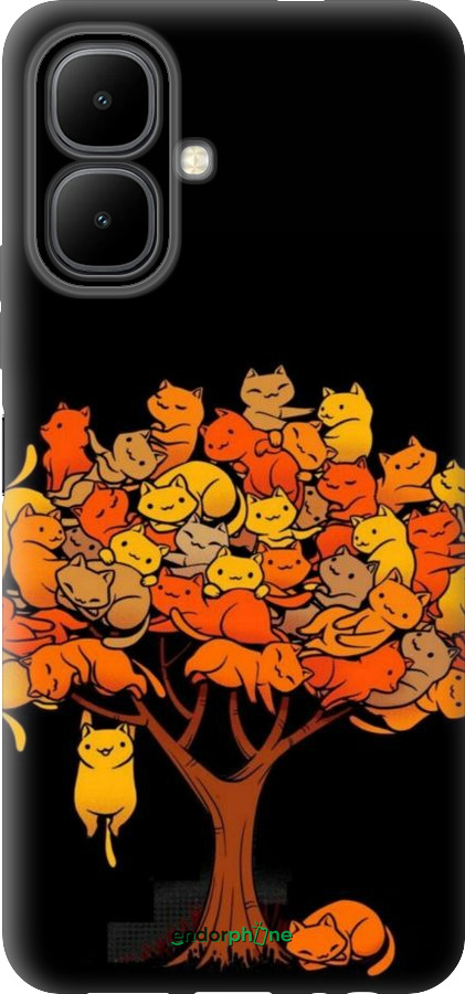 Силиконовый чехол Дерево и котики для Infinix Smart 10 - 6516u-4104 изображение 
