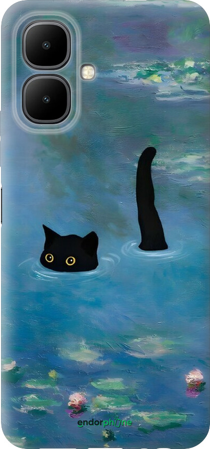 Силиконовый чехол С изображением кота и водяной лилии Monet для Infinix Smart 10 - 6519u-4104 изображение 