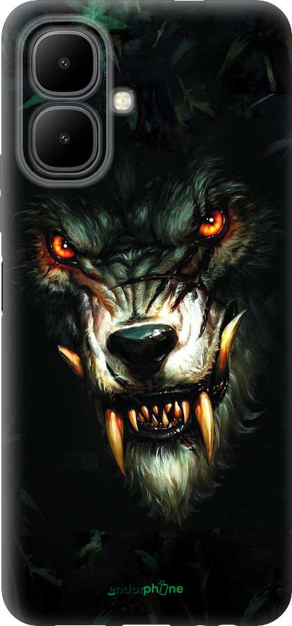 Силиконовый чехол Дьявольский волк для Infinix Smart 10 - 833u-4104 изображение 