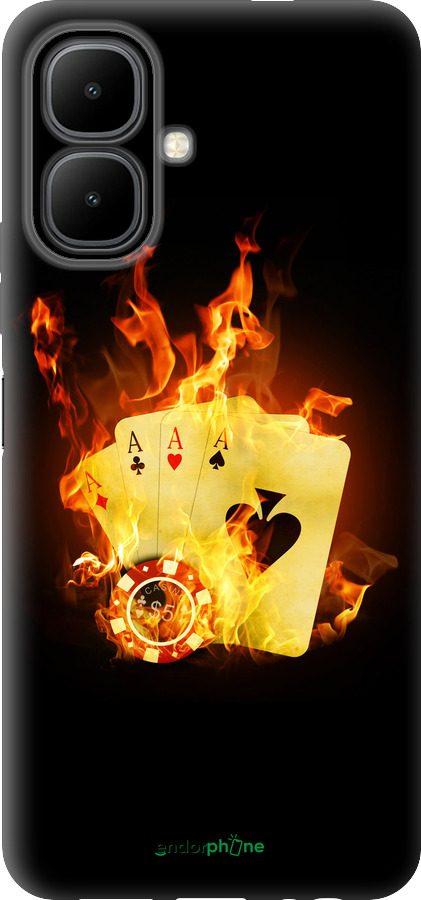 Силиконовый чехол Горящие карты для Infinix Smart 10 - 839u-4104 изображение 