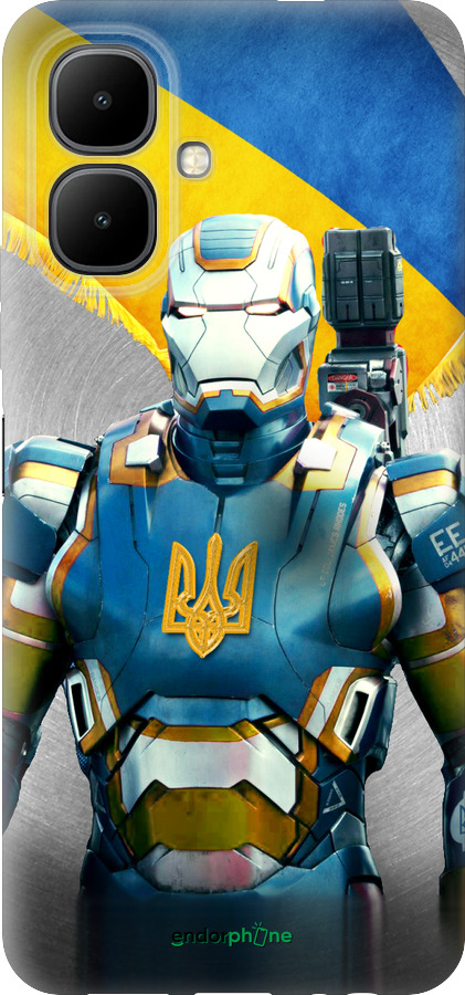 Силиконовый чехол Украинский киборг для Infinix Smart 10 - 980u-4104 изображение 
