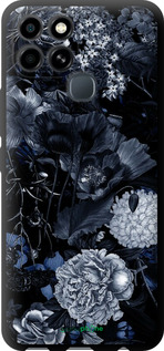TPU чехол Анотація квітковий малюнок в синіх тонах. для Infinix Smart 6 - 6539b-2758 изображение 