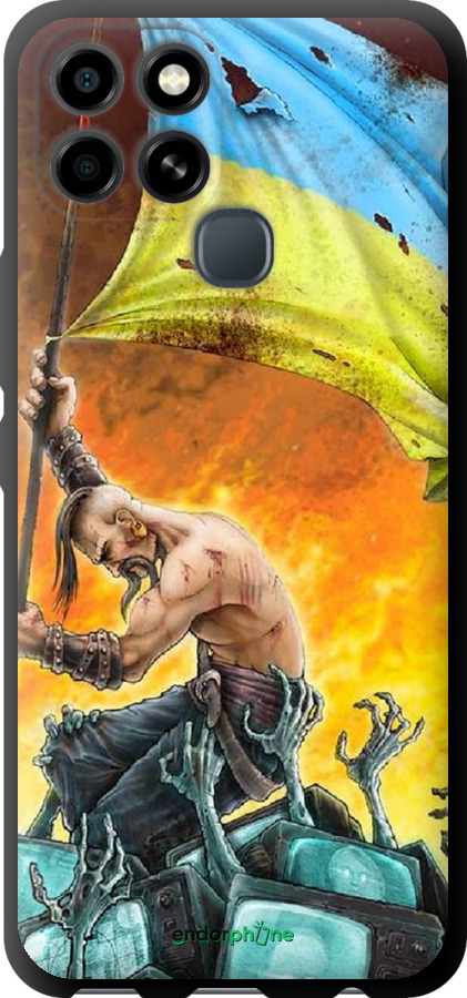 

TPU чорний чохол "Сильна Україна" для Infinix Smart 6, Синій