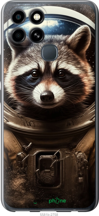 TPU чехол Raccoon austronaut для Infinix Smart 6 - 5581b-2758 изображение 