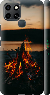 3D пластиковый матовый чехол Огонь для Infinix Smart 6 - 6021m-2758 изображение 