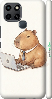 3D пластиковий матовий чехол Funny Capybara CEO Working для Infinix Smart 6 - 6777m-2758 изображение 