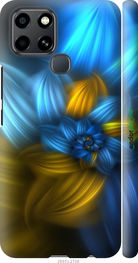 

3D пластиковий матовий чохол "Візерунок 46" для Infinix Smart 6, Синій