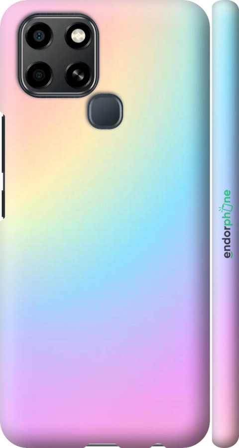 

3D пластиковий матовий чохол "Веселка 2" для Infinix Smart 6, Рожевий