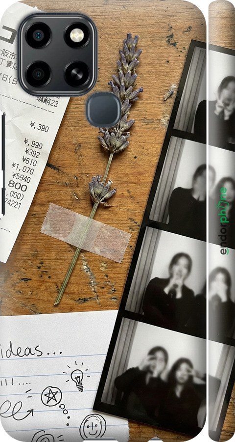 3D пластиковый матовый чехол Aesthetic Scrapbook Collage для Infinix Smart 6 - 6773m-2758 изображение 