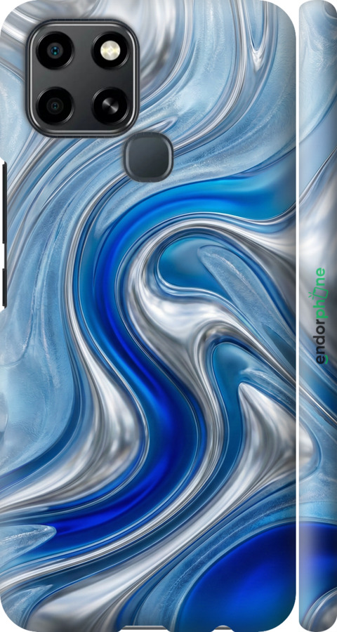 3D пластиковый матовый чехол Liquid Chrome для Infinix Smart 6 - 6781m-2758 изображение 