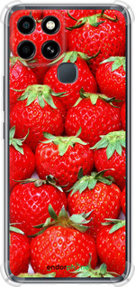 Силикон с усиленными углами чехол Клубника для Infinix Smart 6 - 6020sp-2758 изображение 