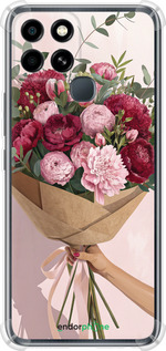 Силіконовий протиударний с посиленими кутами чехол Півонії 1 для Infinix Smart 6 - 6705sp-2758 изображение 