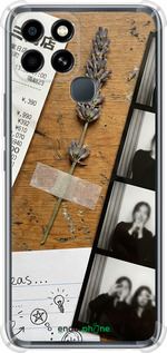 Силіконовий протиударний с посиленими кутами чехол Aesthetic Scrapbook Collage для Infinix Smart 6 - 6773sp-2758 изображение 