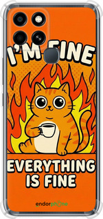 Силикон с усиленными углами чехол 'Funny Cat' для Infinix Smart 6 изображение 5