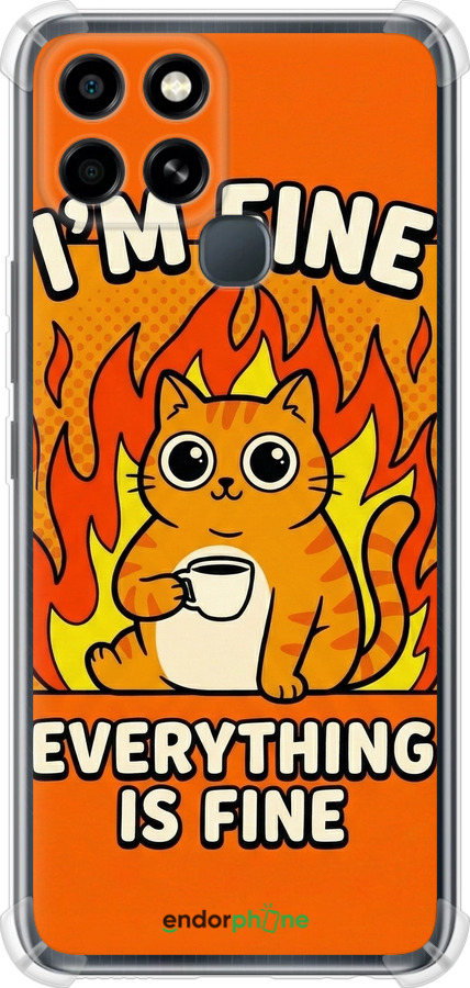 Силикон с усиленными углами чехол Funny Cat для Infinix Smart 6 - 6786sp-2758 изображение 