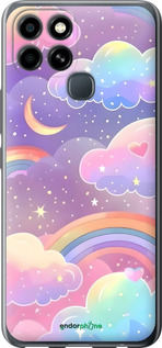 Силиконовый чехол Облака и радуга для Infinix Smart 6 - 6312u-2758 изображение 