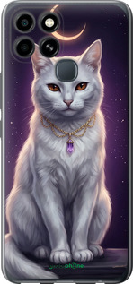 Силіконовий чехол Mystic White Cat Gothic Dark Purple Gold для Infinix Smart 6 - 6805u-2758 изображение 