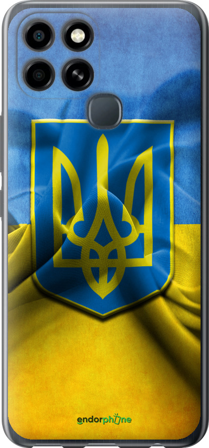 

Силіконовий чохол "Прапор та герб України" для Infinix Smart 6, Блакитний