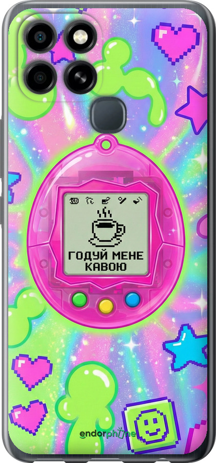 Силиконовый чехол Y2K Aesthetic Retro Pet: Годуй мене кавою для Infinix Smart 6 - 6784u-2758 изображение 