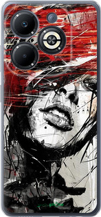 Силиконовый чехол Лицо девушки для Infinix Smart 8 Plus - 1162u-3677 изображение 