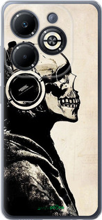 Силиконовый чехол Скелет-меломан v2 для Infinix Smart 8 Plus - 1200u-3677 изображение 