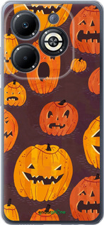 Силіконовий чехол Гарбузи на Хелловін для Infinix Smart 8 Plus - 233u-3677 изображение 