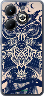 Силиконовый чехол Узорчатая сова для Infinix Smart 8 Plus - 4000u-3677 изображение 