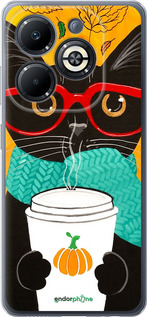 Силиконовый чехол Осенний кот для Infinix Smart 8 Plus - 4026u-3677 изображение 