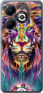 Силиконовый чехол Люминесцентный лев для Infinix Smart 8 Plus - 4037u-3677 изображение 