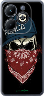 Силиконовый чехол Череп в кепке для Infinix Smart 8 Plus - 4127u-3677 изображение 