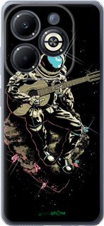 Силіконовий чехол Космонавт с гітарою для Infinix Smart 8 Plus - 4138u-3677 изображение 
