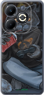 Силиконовый чехол gamer cat для Infinix Smart 8 Plus - 4140u-3677 изображение 