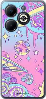 Силиконовый чехол Розовая галактика для Infinix Smart 8 Plus - 4146u-3677 изображение 