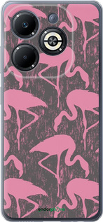 Силиконовый чехол Vintage-Flamingos для Infinix Smart 8 Plus - 4171u-3677 изображение 