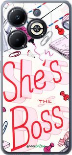 Силиконовый чехол she's the  boss для Infinix Smart 8 Plus - 4254u-3677 изображение 
