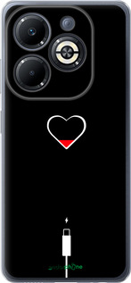 Силиконовый чехол Подзарядка сердца для Infinix Smart 8 Plus - 4274u-3677 изображение 