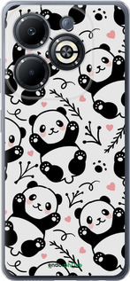 Силиконовый чехол Панды для Infinix Smart 8 Plus - 4318u-3677 изображение 