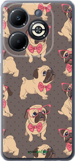 Силіконовий чехол мопсики 2 для Infinix Smart 8 Plus - 4362u-3677 изображение 