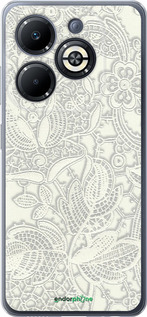 Силиконовый чехол Белое кружево для Infinix Smart 8 Plus - 4383u-3677 изображение 