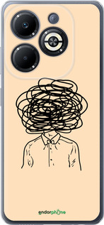 Силиконовый чехол Мысли для Infinix Smart 8 Plus - 4568u-3677 изображение 