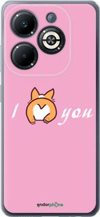 Силиконовый чехол Люблю1 для Infinix Smart 8 Plus - 4587u-3677 изображение 