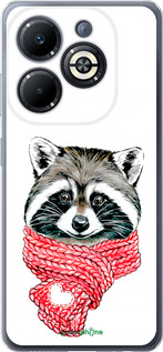 Силиконовый чехол Енот в шарфе для Infinix Smart 8 Plus - 4688u-3677 изображение 