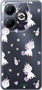 Силиконовый чехол Единорожка v2 для Infinix Smart 8 Plus - 4703u-3677 изображение 