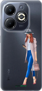 Силиконовый чехол Девушка 1 для Infinix Smart 8 Plus - 4751u-3677 изображение 